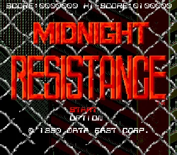 Midnight Resistance (Japan) screen shot title